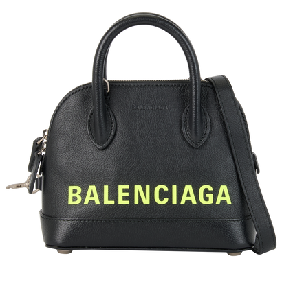 Ville XXS Top Handle, £850, Handbags, Black, Leather, Front view